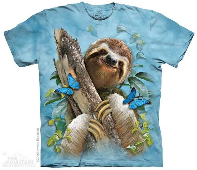 T-shirt Sloth Butterflies S