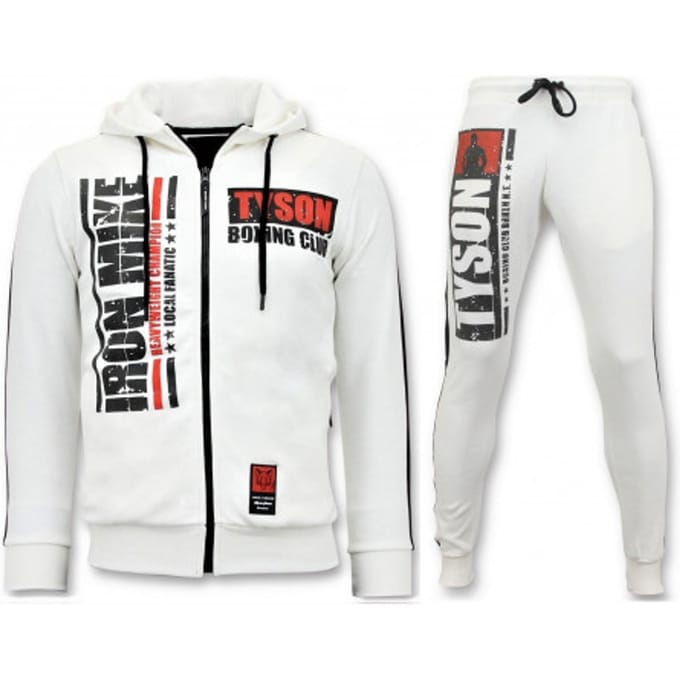 Exclusieve Heren Joggingpak - Iron Mike Tyson Boxing - Wit