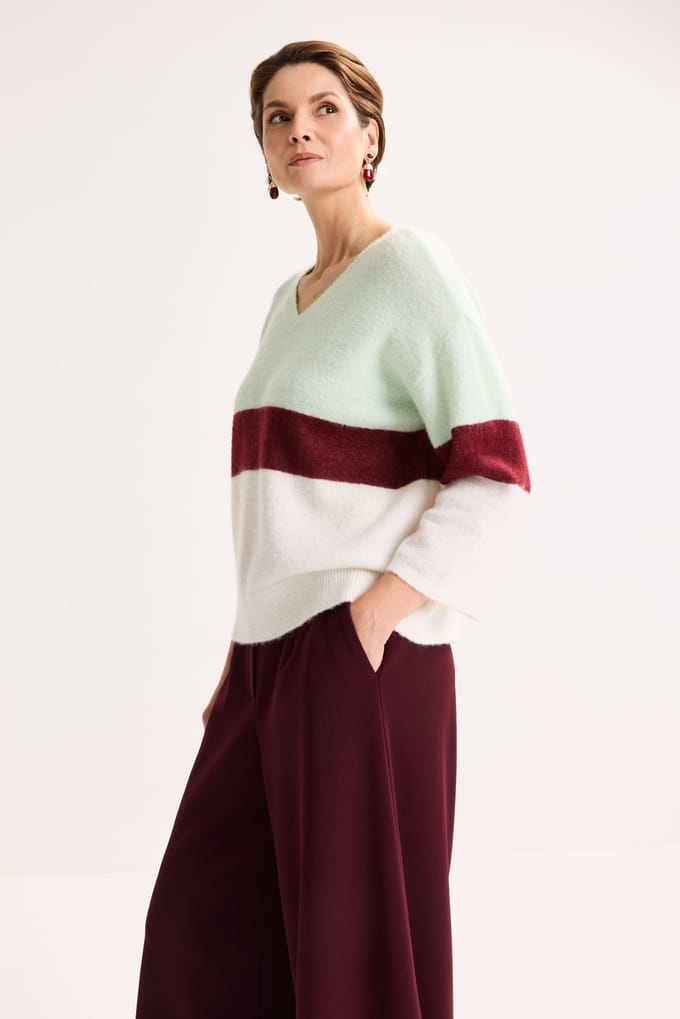 V-halstrui Met Mohair