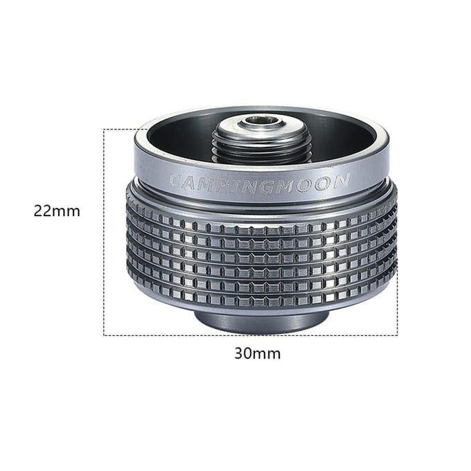 CAMPINGMOON Cilinderadapter Aluminiumlegering Buitenkachels Adapter Camping Kachel Connector Adapter zilver