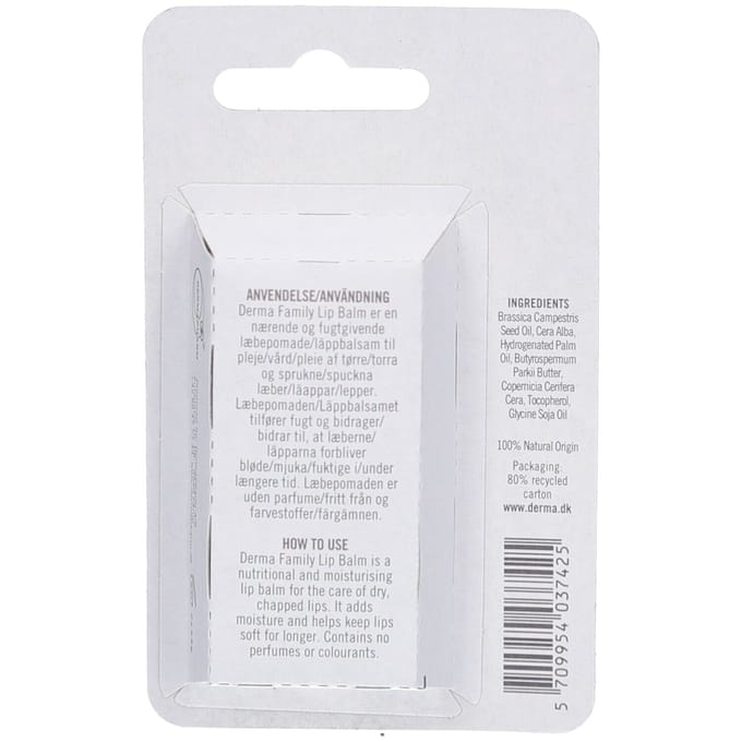 Derma Family Lipbalsem - 2 stuks