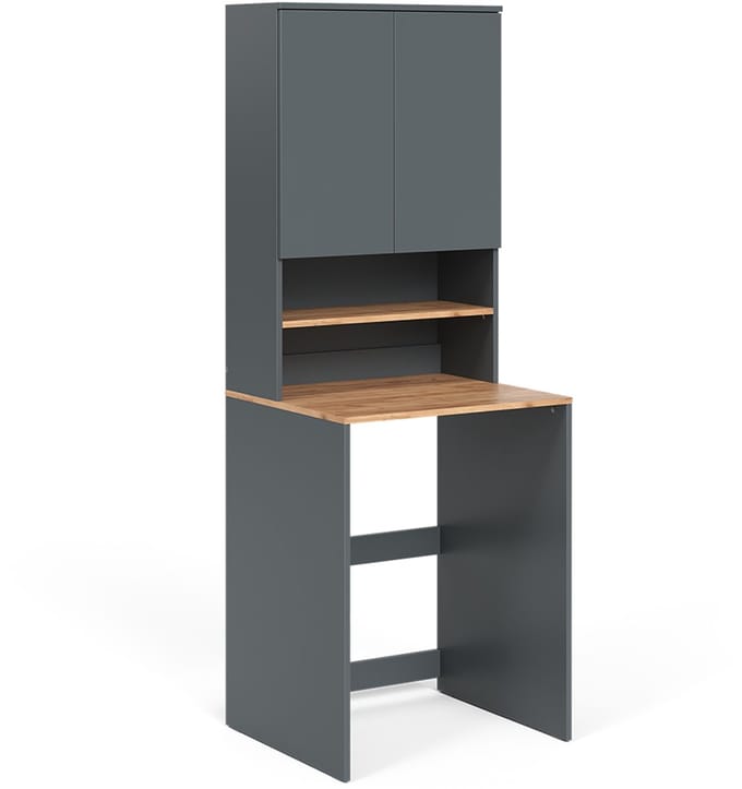 Vicco Viktor Wasmachinekast – 68 x 88.2 cm 2 delen met plank Antraciet/gouden eik