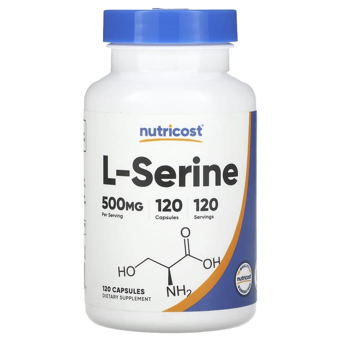 Nutricost, L-serine, 500 mg, 120 capsules