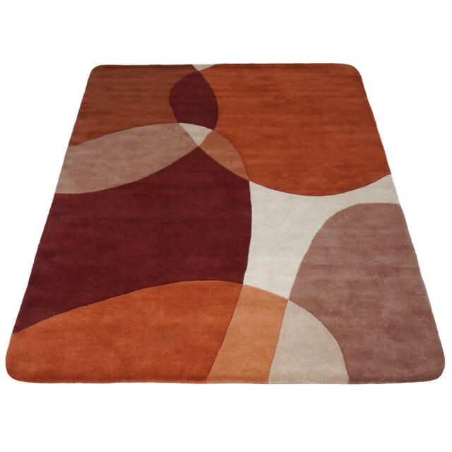 Veer Carpets Vloerkleed abstract /bruin rounded corners 230 x 330 cm