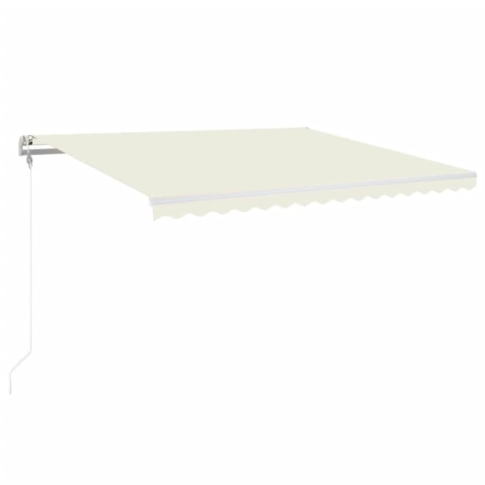 vidaXL - Luifel - automatisch - uittrekbaar - 400x350 - cm - crèmekleurig