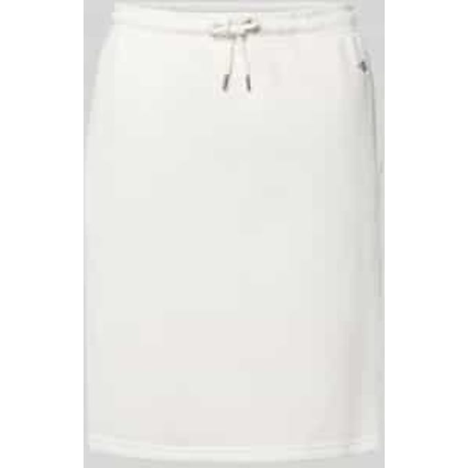 Knie-lange sweatrok met labelstitching