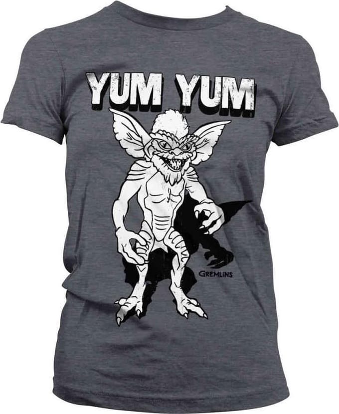 Gremlins Dames Tshirt -S- Yum Yum Grijs