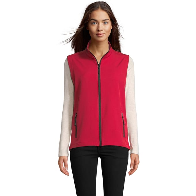 SOLS Dames/Dames Race Softshell Bodywarmer (Peperrood)