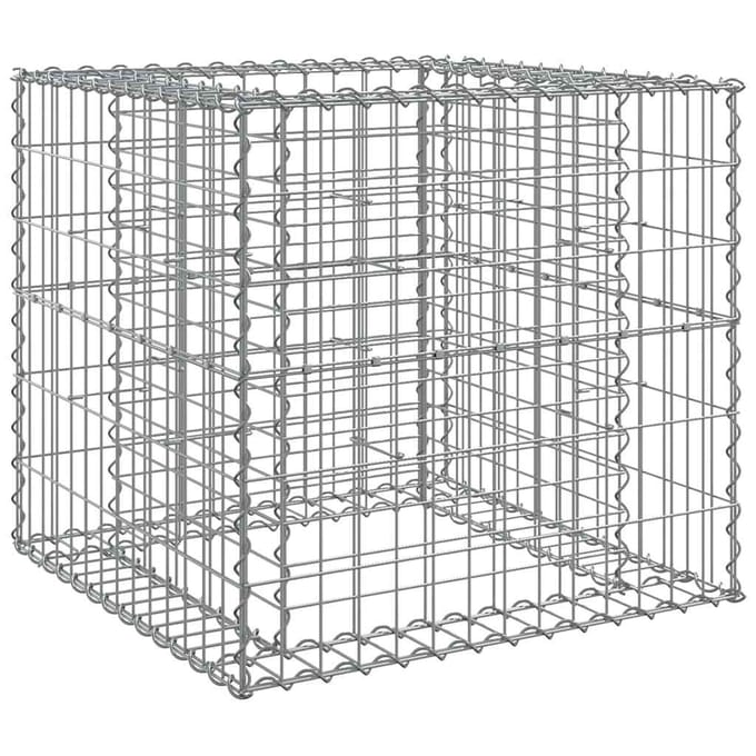 vidaXL - Schanskorf - 70x70x65 - cm - gegalvaniseerd - ijzer - zilverkleurig