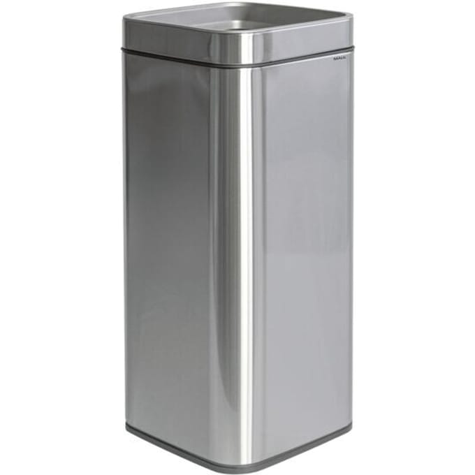 Maul 9503094 Afvalbak 30 l RVS (b x h x d) 253 x 614 x 253 mm RVS Anti-vingerafdrukken, Met wandhouder 1 stuk(s)