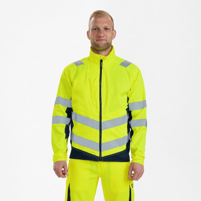 Engel Safety Light werkjack 1545-319 - Hi-vis Yellow / Blue Ink - S
