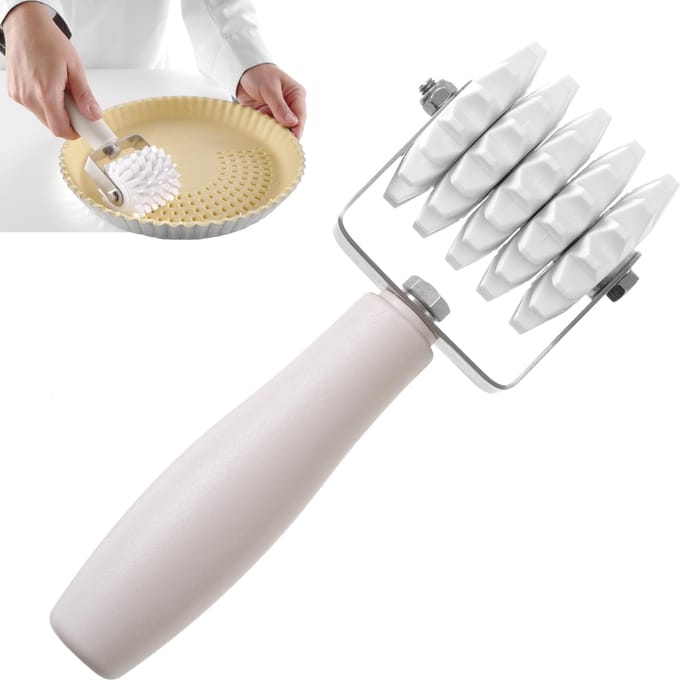 Hendi Profi Line Serie - Deegroller met Gaten - 85x210mm - Roestvrijstaal - Polypropyleen