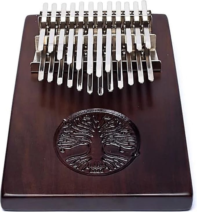 Kalimba 24 toetsen notenhout met Levensboom