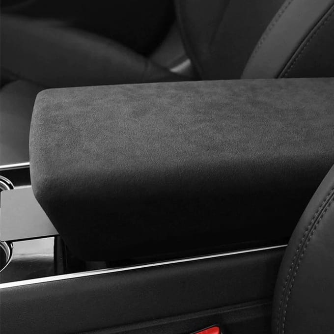 Tesla Model Y Alcantara Armsteun Cover - luxe interieur accessoires - Itali