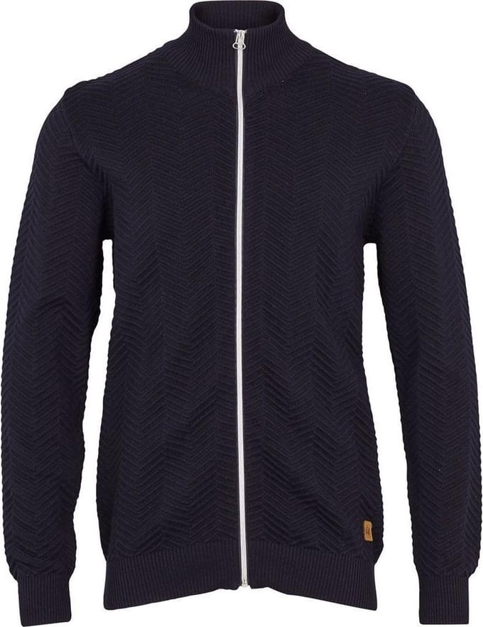 Kronstadt Trui Navy Carlo Zip Regular Fit - XL
