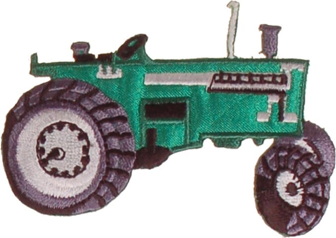 Strijkapplicatie Trekker Groen 7,5x5cm