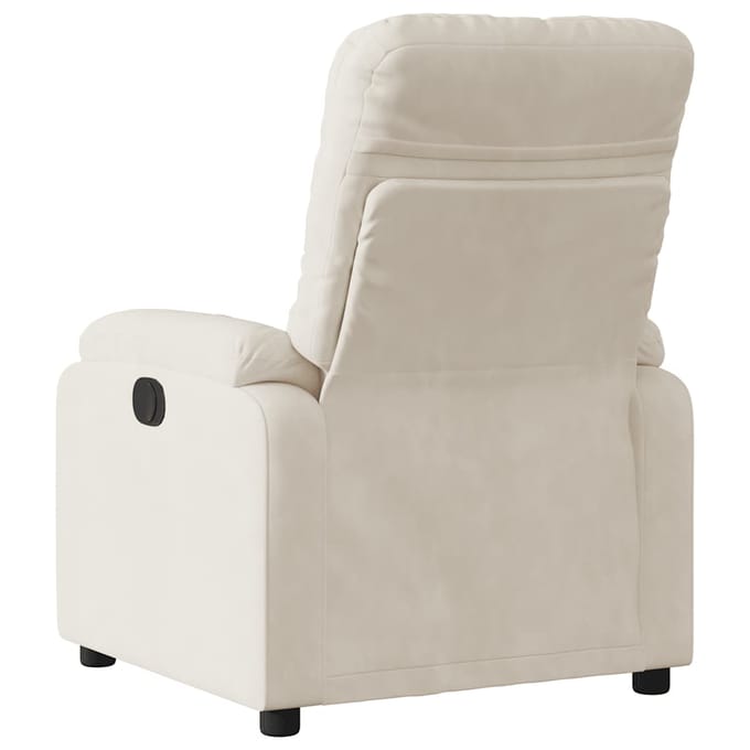 vidaXL - Fauteuil - verstelbaar - microvezelstof - beige