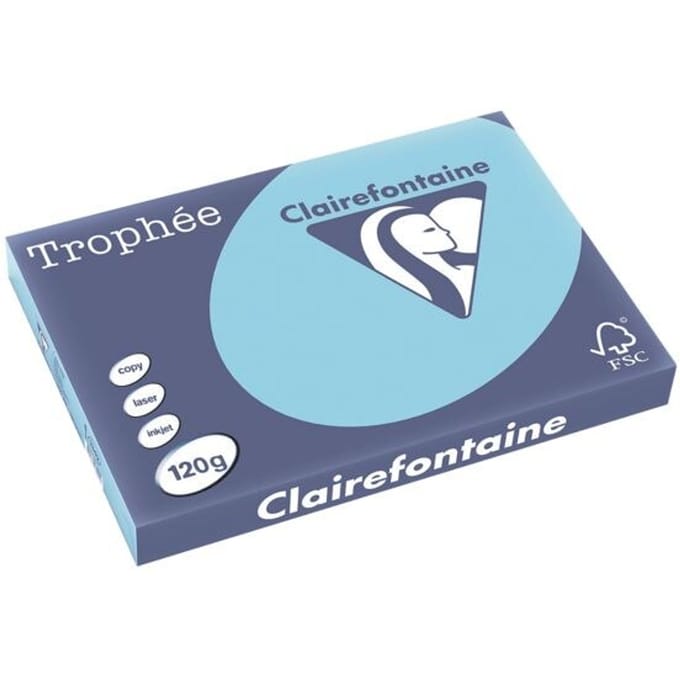 Clairefontaine Trophée Pastel A3 helblauw 120 g 250 vel