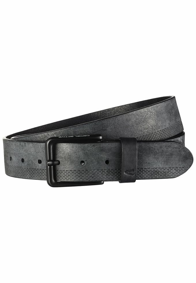 camel active Riem van nubuckleer - Maat menswear-4XL - Schwarz