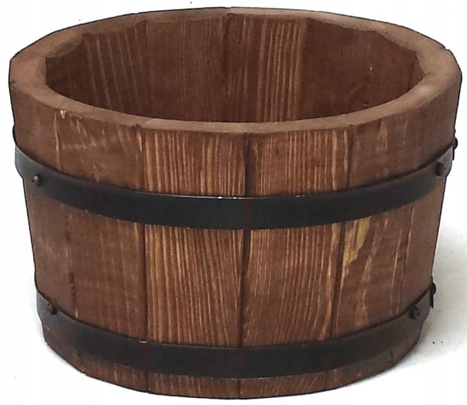Pijnboom pot 28xH17 k. walnoot