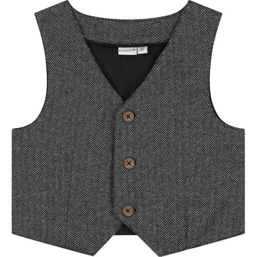 Prénatal peuter gilet Anthra Grey Melange 122/128 heren