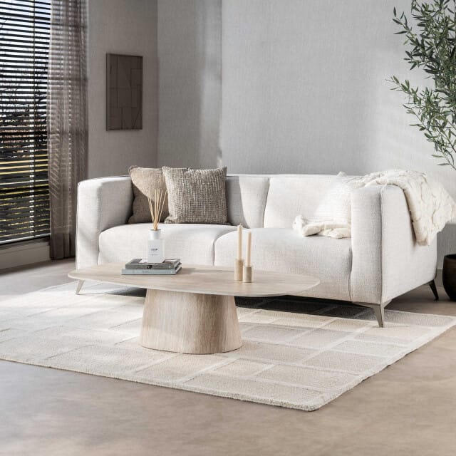 Hoyz Collection - Salontafel Centro 135cm - Keramiek Travertin