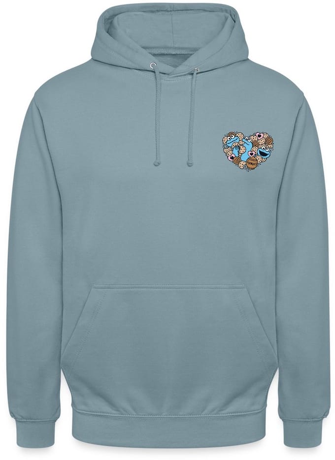 Sesamstraat Koekiemonster Hart Hoodie Unisex