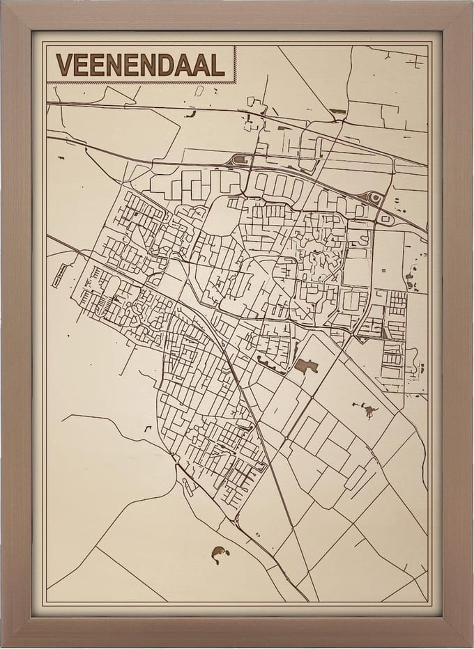Decoratief Beeld - Houten Van Veenendaal - Hout - Bekroned - Bruin - 21 X 30 Cm