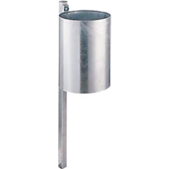 Afvalbak met bevestigingspaal, Ø 300 x H 380 mm