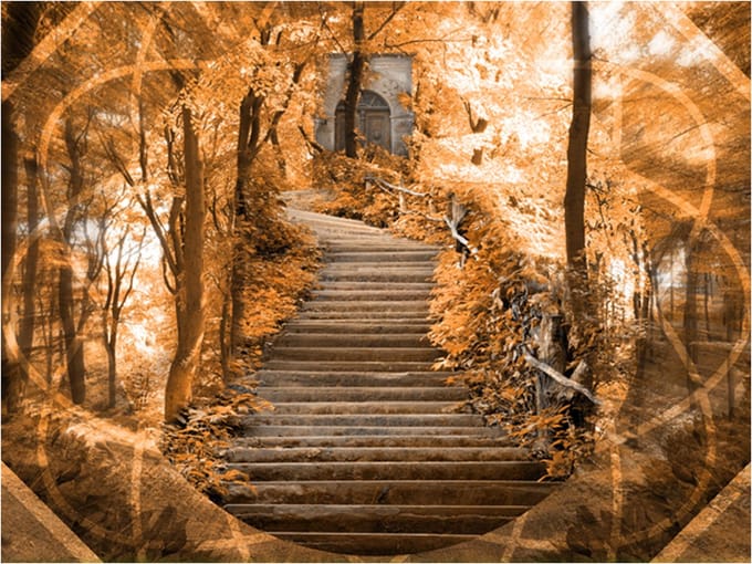 Fotobehang - Stairs to paradise.