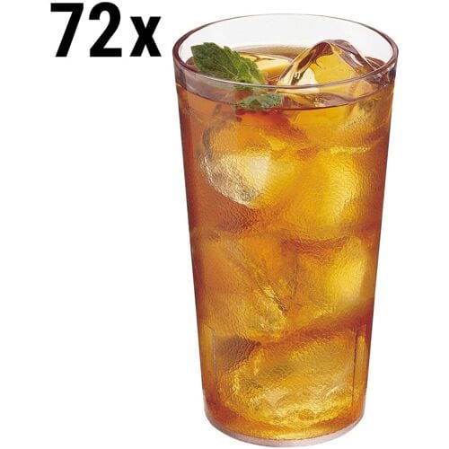 (72 stuks) CAMBRO Colorware - Drinkbeker - 373 ml - Structuur oppervlak - Transparant