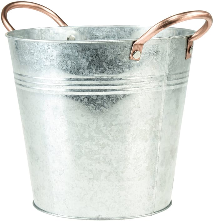 Metalen bloempot met handvatten, decoratieve emmer, Ø16cm H15cm