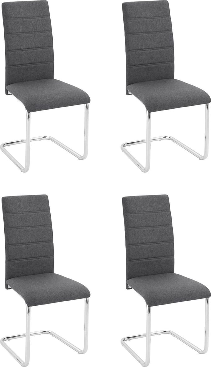 Doris-Stoel - 4 Pack - Antracietgrijs