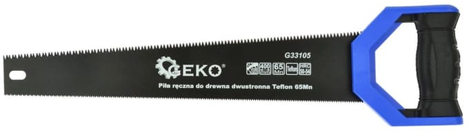 GEKO Dubbelzijdige handzaag - 400 mm - PTFE coating - ergonomische grip