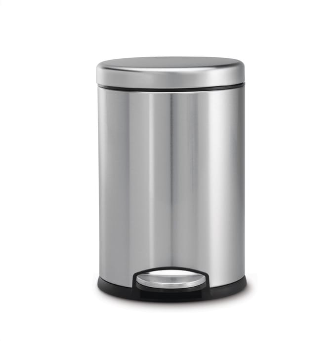 Simplehuman 4,5L ronde pedaalemmer, geborsteld staal