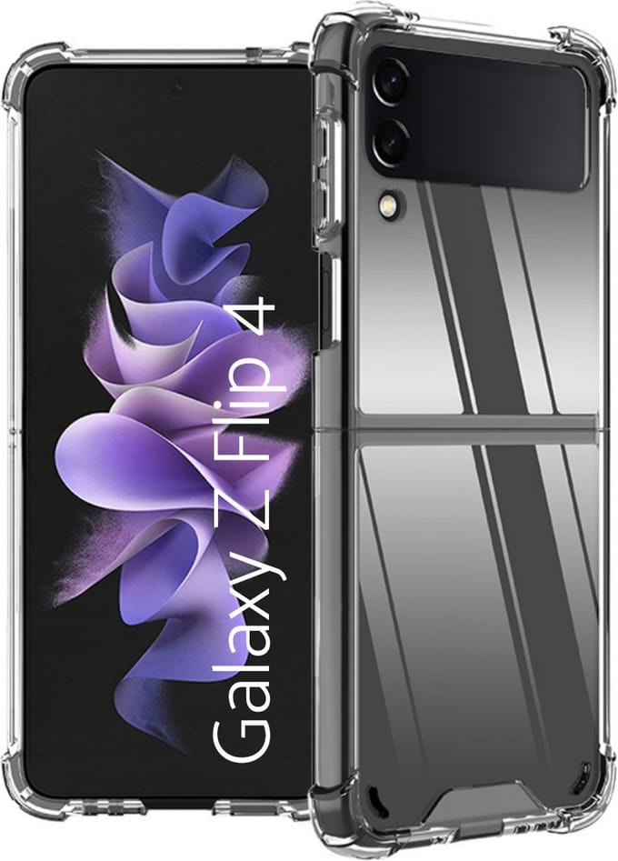 Hoesje voor Samsung Galaxy Z FLIP 4 backcover Shockproof siliconen Transparant