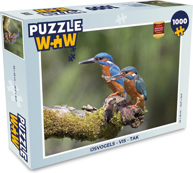 Puzzel IJsvogels - Vis - Tak - Legpuzzel - Puzzel 1000 stukjes volwassenen