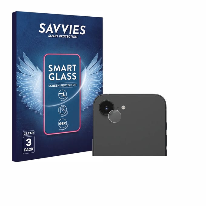 3 Stuks Savvies Screenprotector - geschikt voor Apple iPhone 16e / 17e - beschermfolie glas transparant