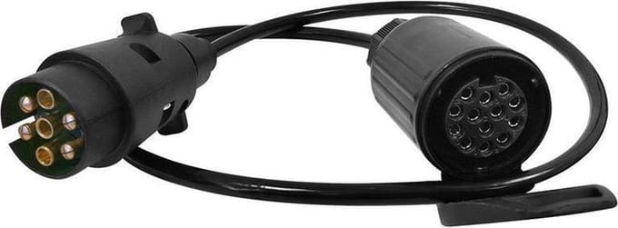 ProPlus Verloopkabel - 7-polig naar 13-polig - 80 cm - Voor aanhanger