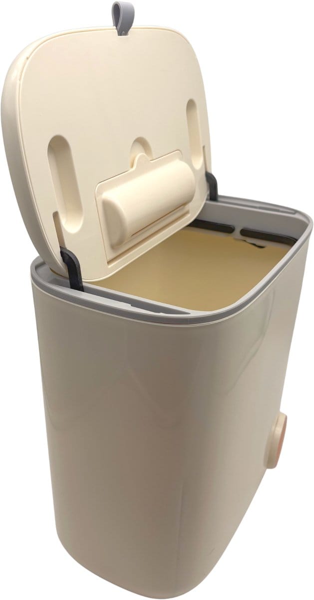 Purepeak GFT Afvalbakje met Deksel - Compostbakje Aanrecht - 9L - Beige