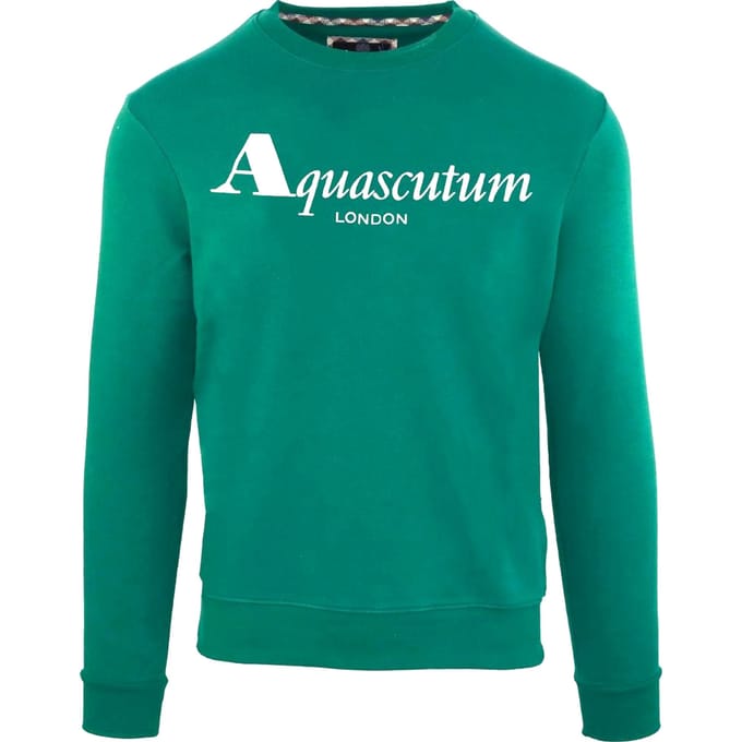 Aquascutum gewaagd London logo groen sweatshirt