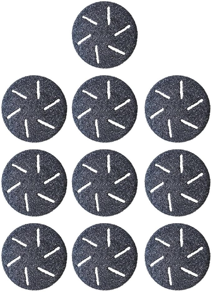Voetvijl Navulpads - Schuurpapier Schijven - Verwijderen Dode Huid - 10 Stuks Set - Diameter 3.7cm
