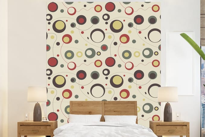 Behang - Fotobehang Cirkel - Lijn - Design - Breedte 210 cm x hoogte 260 cm