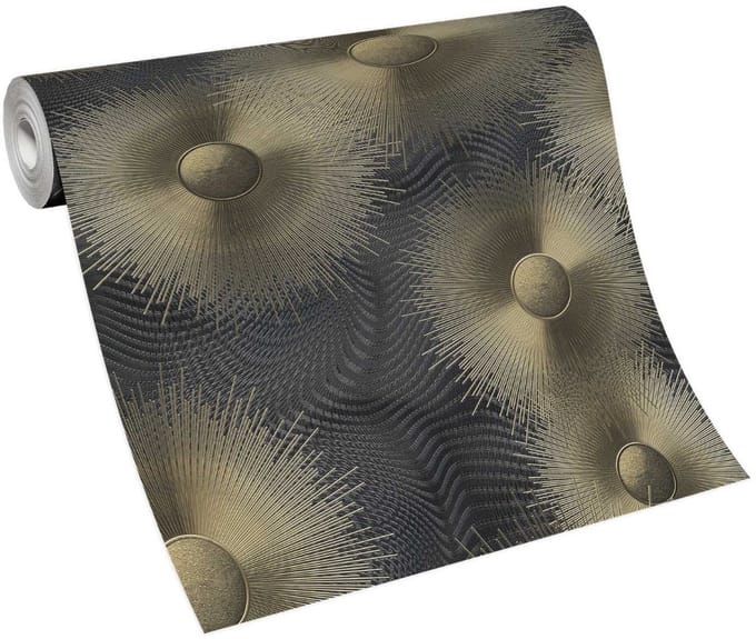 Elle Decoration Vinylbehang Aurora - Zwart - 10,05 M X 53 Cm