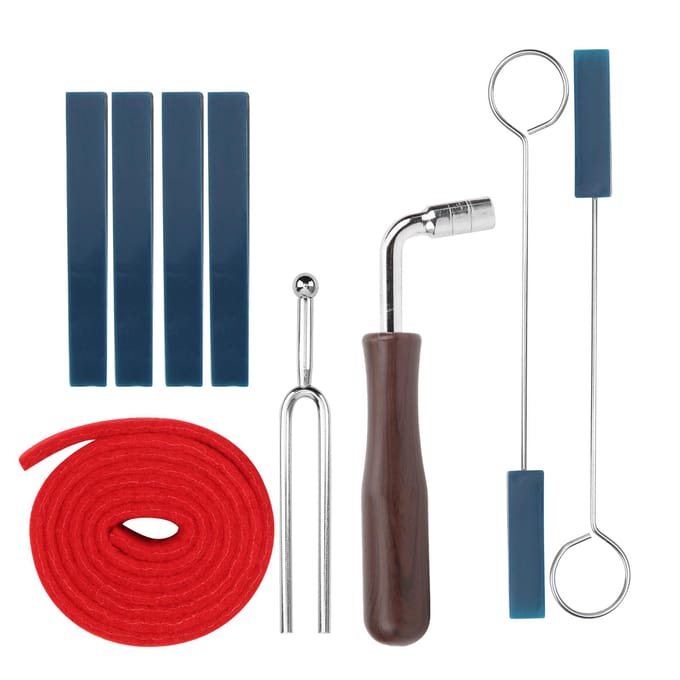 Piano Stemset Gereedschap Dempers Sleutel Stemvork Hefboom Vilt Temperament Strip Kits Reparatie Accessoires gray