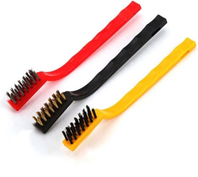 3x Borstel set Koper - Staal - Nylon / Schoonmaak Poetsen Borstelen / HaverCo