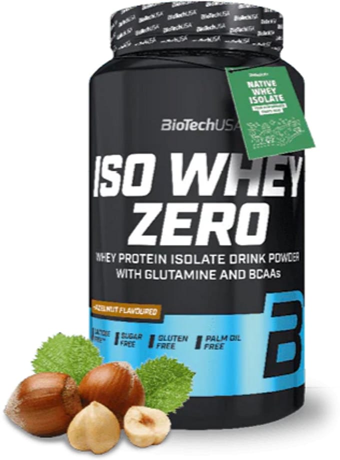 BiotechUSA isolaat eiwitpoeder - ISO WHEY zero (908 g) - smaak: Hazelnoot