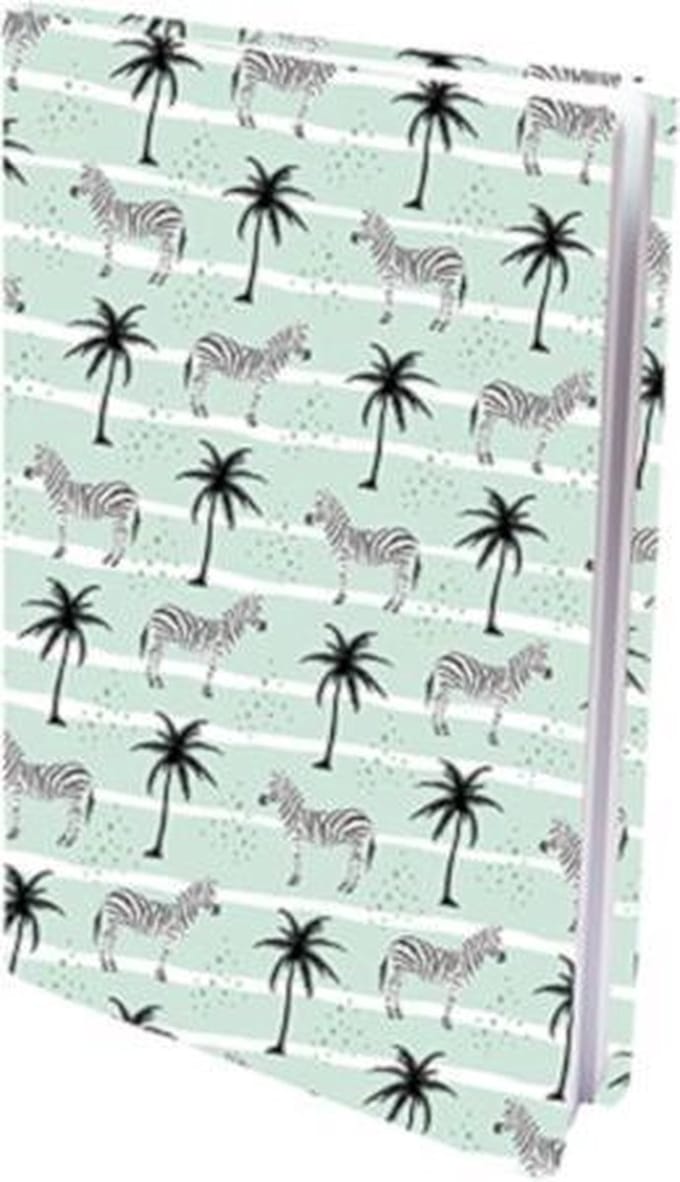 Dresz Rekbaar Kaft Zebra's Blanco A4 Mintgroen/zwart/wit
