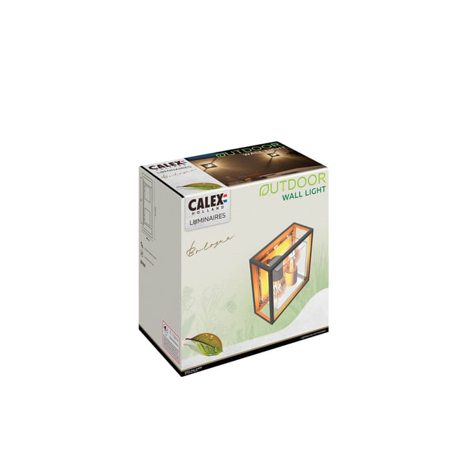 Calex LED Wandlamp Bologna - 2x E27 – IP44 Spatwaterdicht - Zwart – Aluminium – Industrieel – Modern