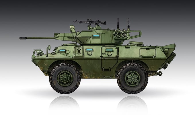 Trumpeter Modelbouwpakket Militaire voertuigen - 07441 V-150 Commando w/20mm cannon Plastic - 1:72 - Modelbouw